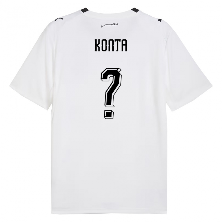גברים מצרים Konta #0 לבן אפור שחור הרחק ג'רזי 26-28 חולצה קצרה