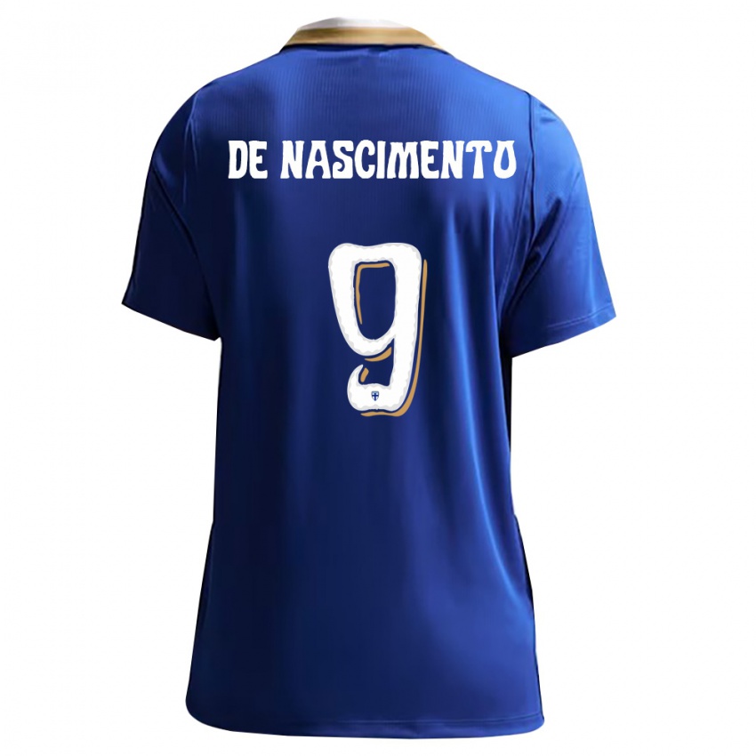 גברים פינלנד Jay De Nascimento #9 כחול לבן הרחק ג'רזי 26-28 חולצה קצרה