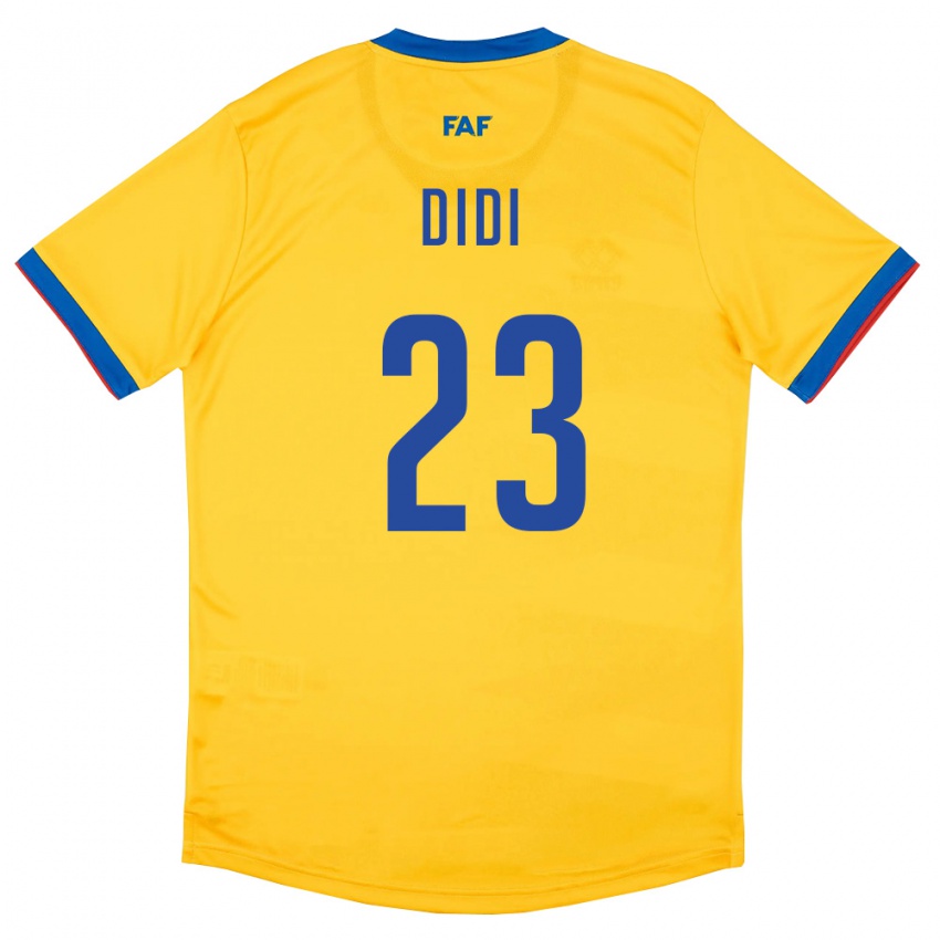 גברים אנדורה Didi #23 צהוב כחול אדום הרחק ג'רזי 26-28 חולצה קצרה