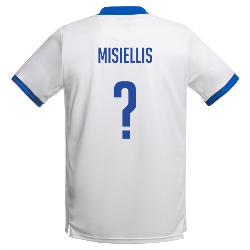 גברים קפריסין Andreas Misiellis #0 לבן כחול מלכותי הרחק ג'רזי 26-28 חולצה קצרה