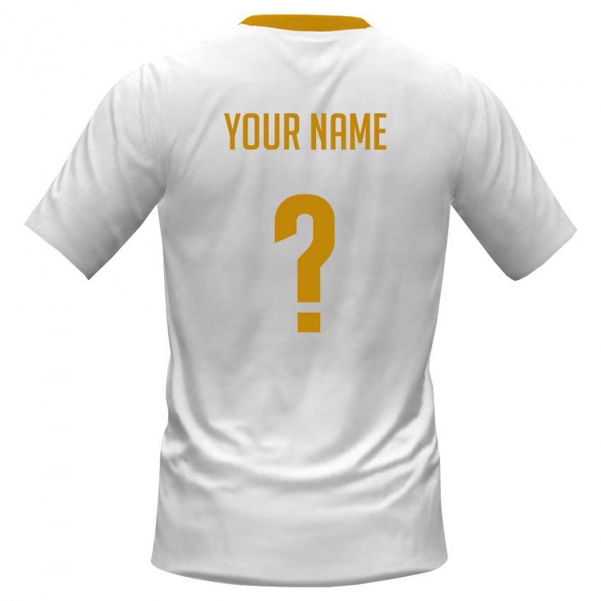 גברים מונטנגרו השם שלך #0 לבן אדום צהוב הרחק ג'רזי 26-28 חולצה קצרה