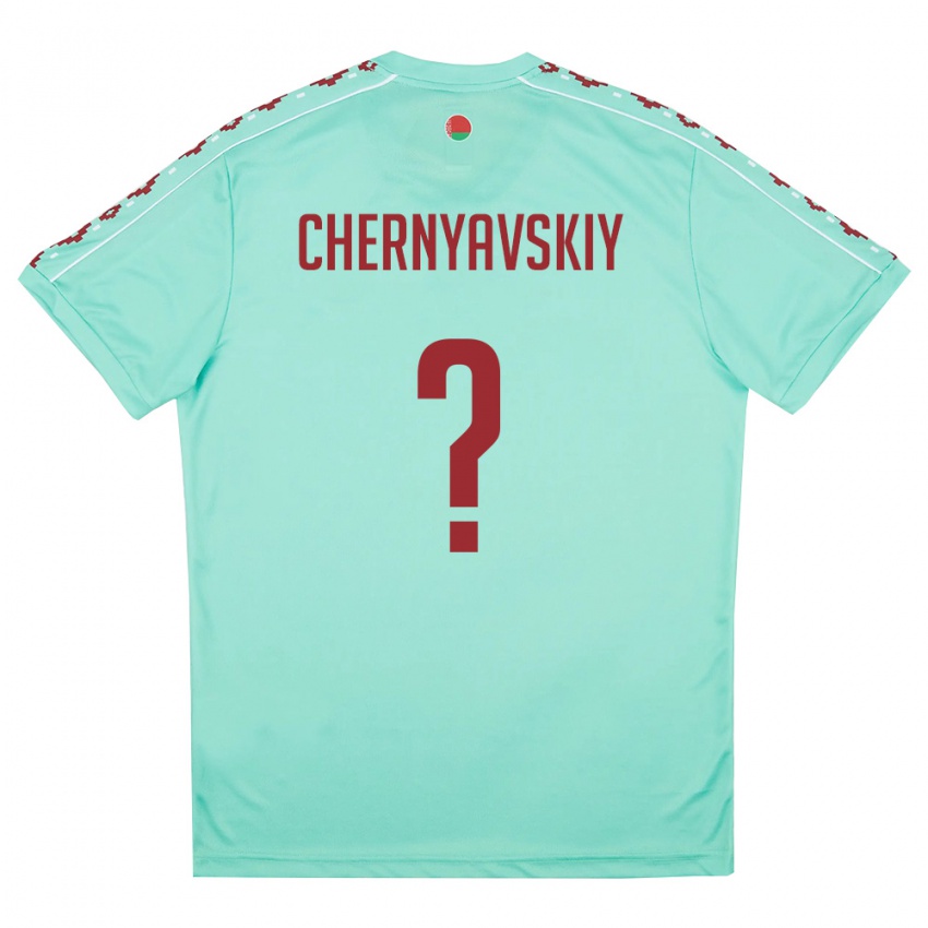 גברים בלארוס Matvey Chernyavskiy #0 ירוק בהיר בורדו הרחק ג'רזי 26-28 חולצה קצרה