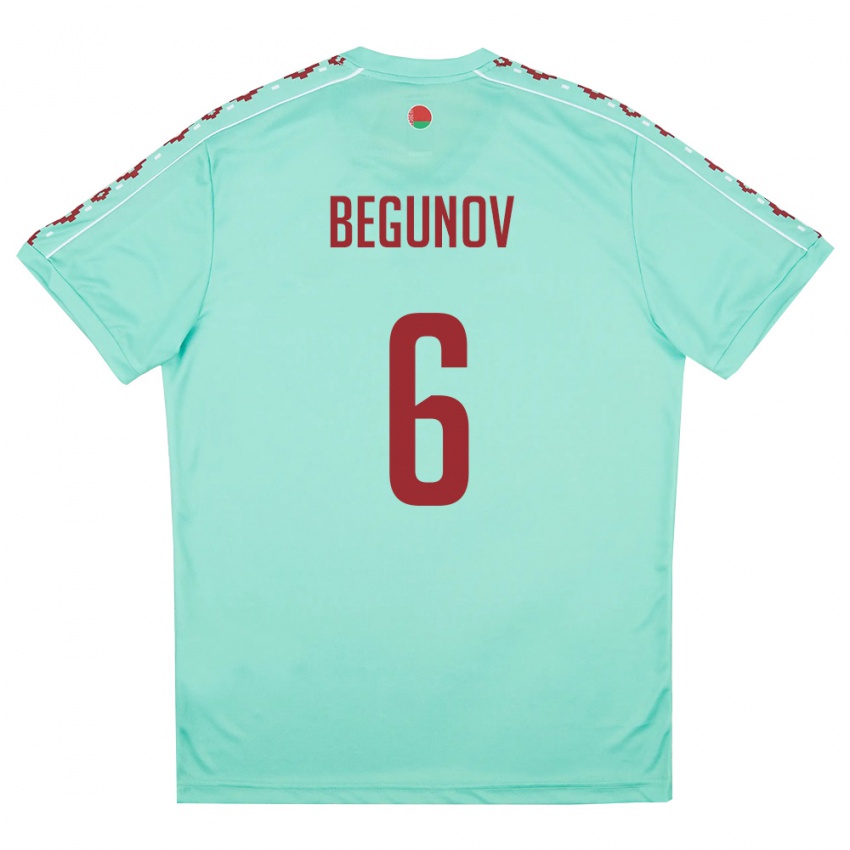 גברים בלארוס רומן בגונוב #6 ירוק בהיר בורדו הרחק ג'רזי 26-28 חולצה קצרה