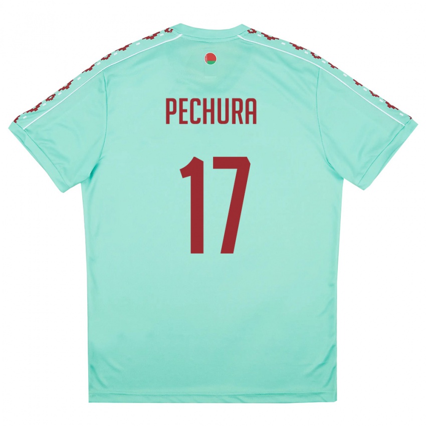 גברים בלארוס רודיון פצ'ורה #17 ירוק בהיר בורדו הרחק ג'רזי 26-28 חולצה קצרה