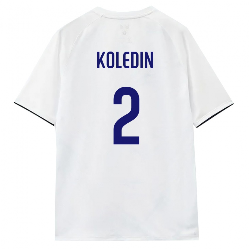 גברים רוסיה יורי קולדין #2 לבן חום שחור הרחק ג'רזי 26-28 חולצה קצרה