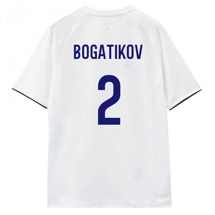 גברים רוסיה Denis Bogatikov #2 לבן חום שחור הרחק ג'רזי 26-28 חולצה קצרה