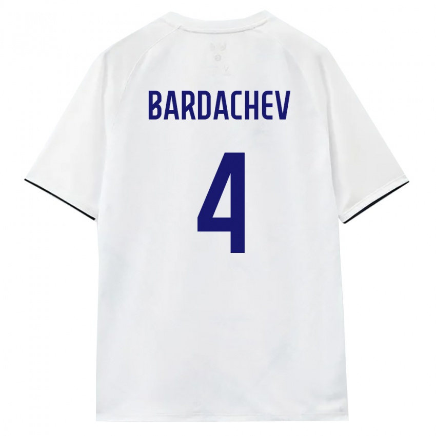 גברים רוסיה Matvey Bardachev #4 לבן חום שחור הרחק ג'רזי 26-28 חולצה קצרה