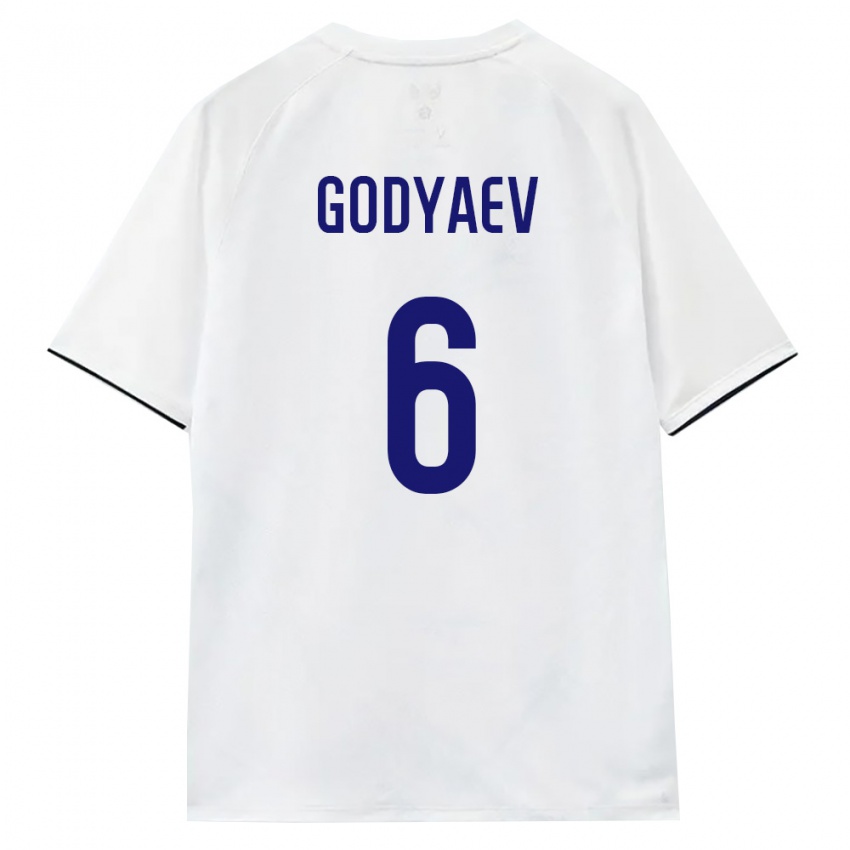 גברים רוסיה Danila Godyaev #6 לבן חום שחור הרחק ג'רזי 26-28 חולצה קצרה
