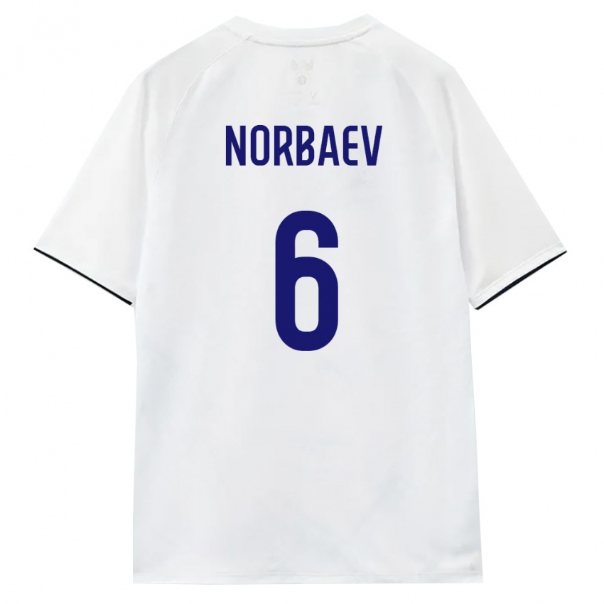 גברים רוסיה Timur Norbaev #6 לבן חום שחור הרחק ג'רזי 26-28 חולצה קצרה