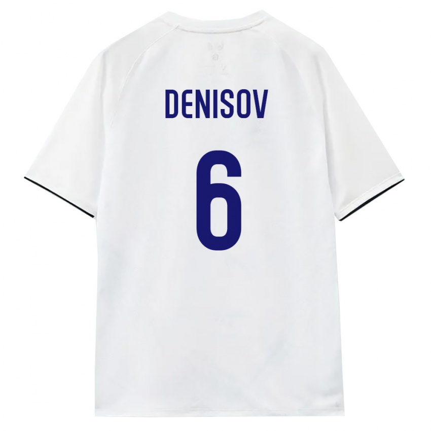 גברים רוסיה Klim Denisov #6 לבן חום שחור הרחק ג'רזי 26-28 חולצה קצרה