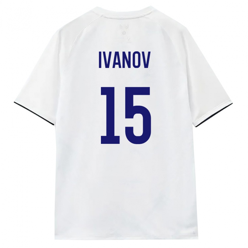 גברים רוסיה Maksim Ivanov #15 לבן חום שחור הרחק ג'רזי 26-28 חולצה קצרה