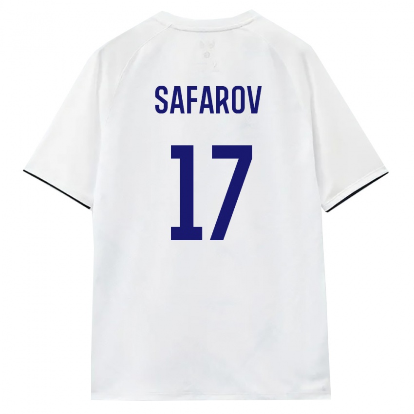 גברים רוסיה Mukhamad Safarov #17 לבן חום שחור הרחק ג'רזי 26-28 חולצה קצרה