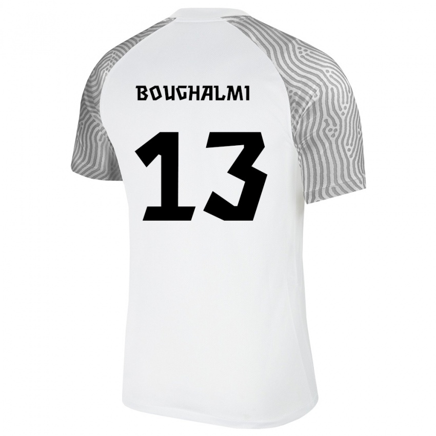 גברים אסטוניה Youssef Boughalmi #13 לבן אפור הרחק ג'רזי 26-28 חולצה קצרה