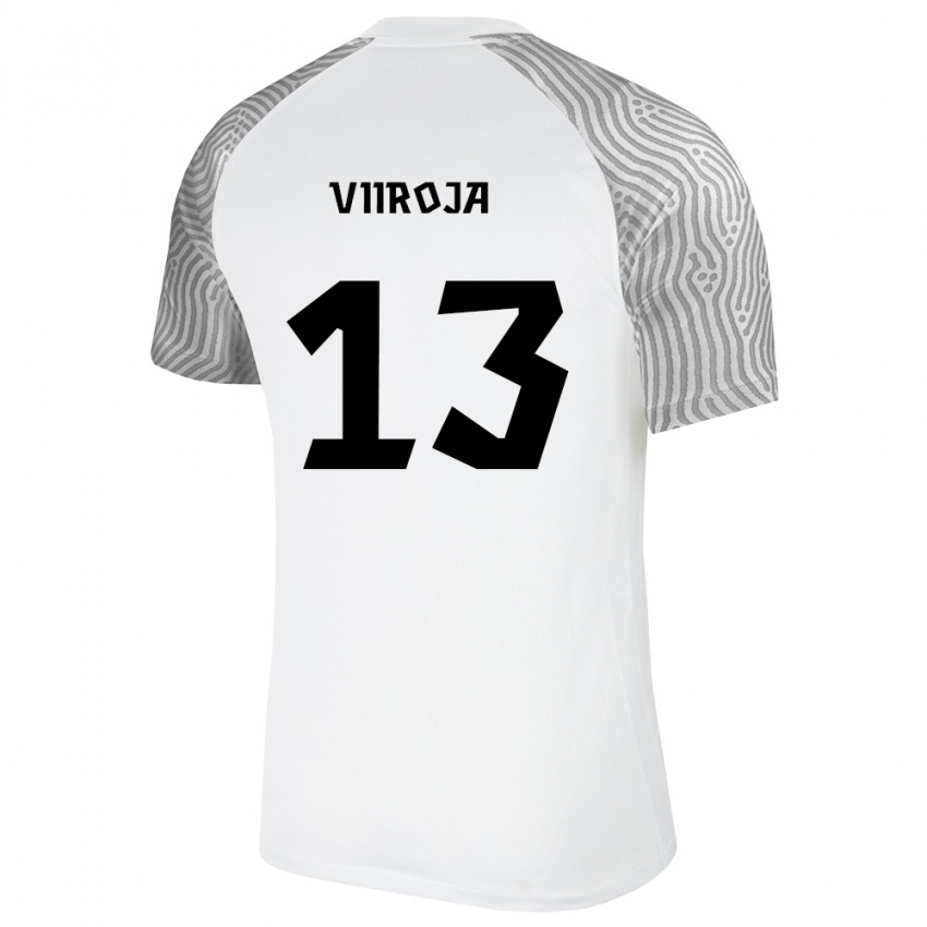 גברים אסטוניה Jakob Viiroja #13 לבן אפור הרחק ג'רזי 26-28 חולצה קצרה