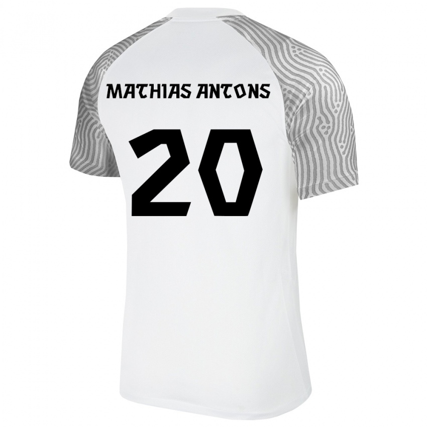גברים אסטוניה Oskar Mathias Antons #20 לבן אפור הרחק ג'רזי 26-28 חולצה קצרה