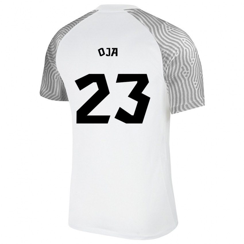גברים אסטוניה Johannes Oja #23 לבן אפור הרחק ג'רזי 26-28 חולצה קצרה