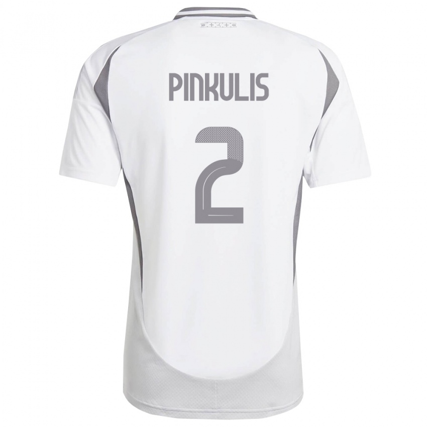גברים לטביה Pauls Pinkulis #2 לבן אפור כהה הרחק ג'רזי 26-28 חולצה קצרה