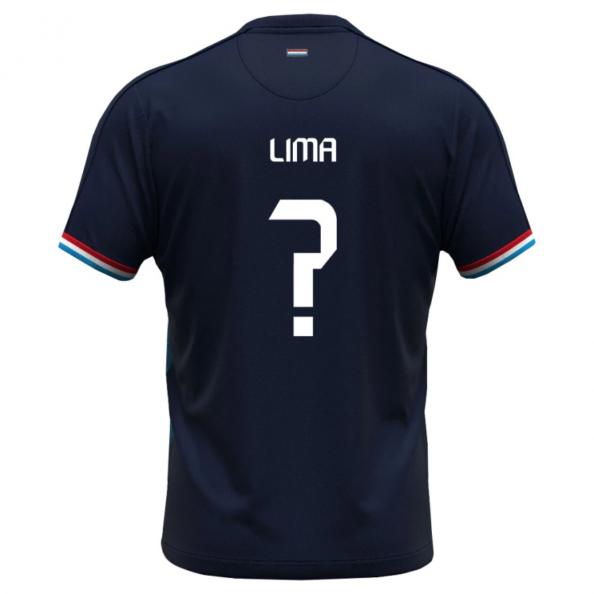 גברים לוקסמבורג Edson Lima #0 כחול מלכותי אדום הרחק ג'רזי 26-28 חולצה קצרה