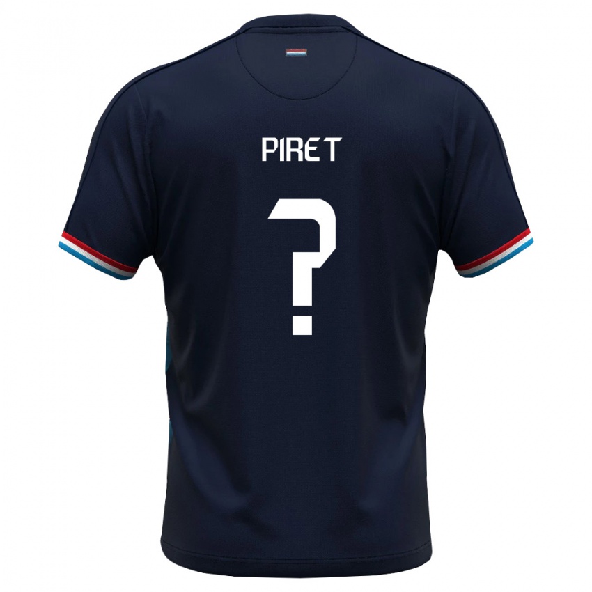 גברים לוקסמבורג Benoît Piret #0 כחול מלכותי אדום הרחק ג'רזי 26-28 חולצה קצרה