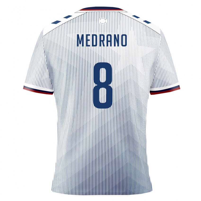 גברים פוארטו ריקו Keven Medrano #8 כחול מלכותי לבן הרחק ג'רזי 26-28 חולצה קצרה
