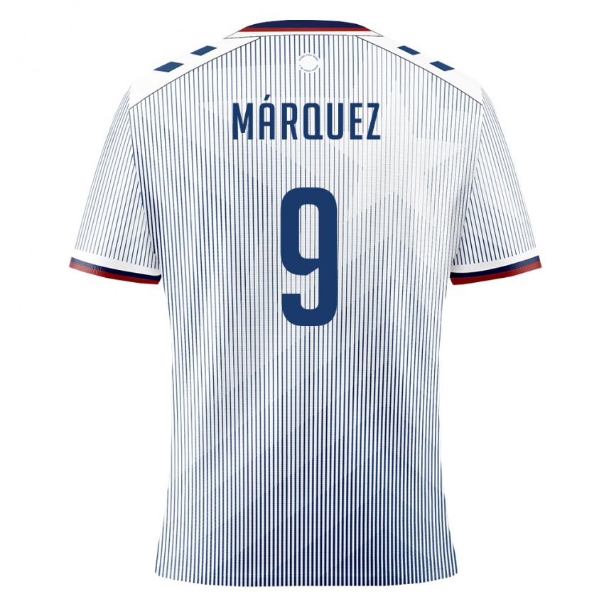 גברים פוארטו ריקו Eddiel Márquez #9 כחול מלכותי לבן הרחק ג'רזי 26-28 חולצה קצרה