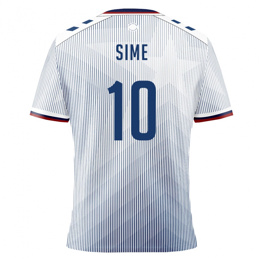 גברים פוארטו ריקו Sebastián Sime #10 כחול מלכותי לבן הרחק ג'רזי 26-28 חולצה קצרה