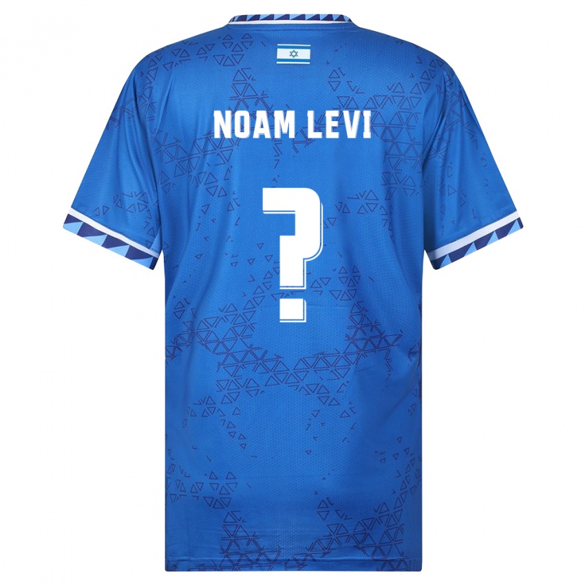 גברים ישראל Noam Levi #0 כחול לבן הרחק ג'רזי 26-28 חולצה קצרה