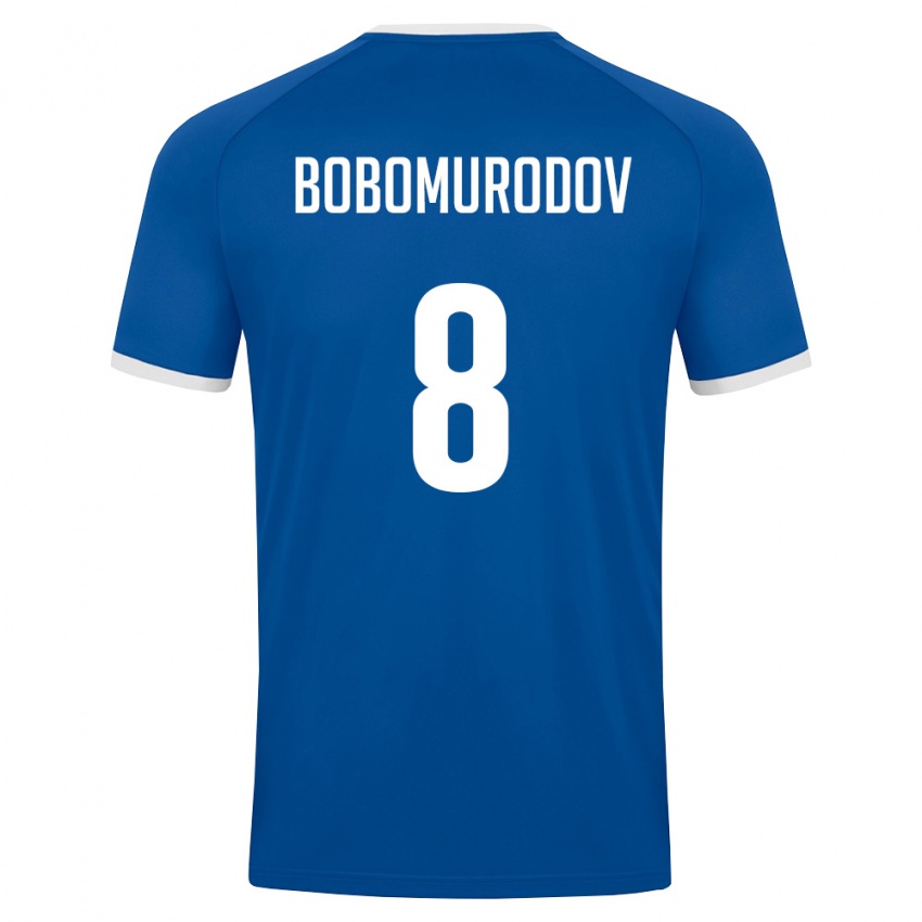 נשים אוזבקיסטן Abulfayz Bobomurodov #8 כחול מלכותי לבן ג'רזי ביתית 26-28 חולצה קצרה