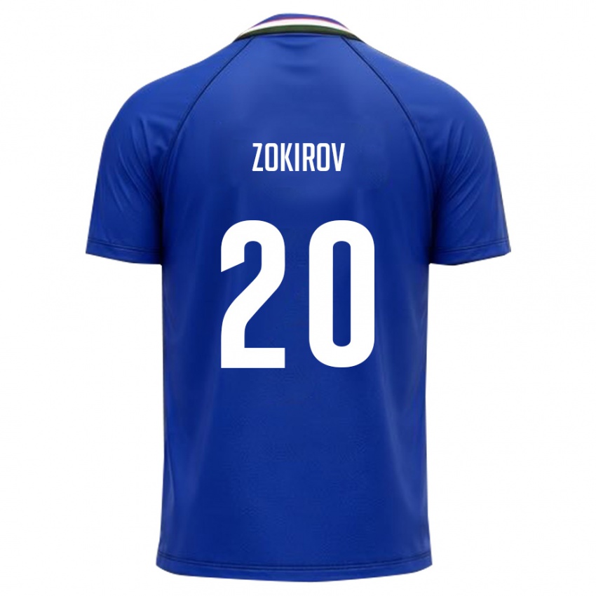 נשים אוזבקיסטן Feruzjon Zokirov #20 כחול מלכותי לבן ג'רזי ביתית 26-28 חולצה קצרה