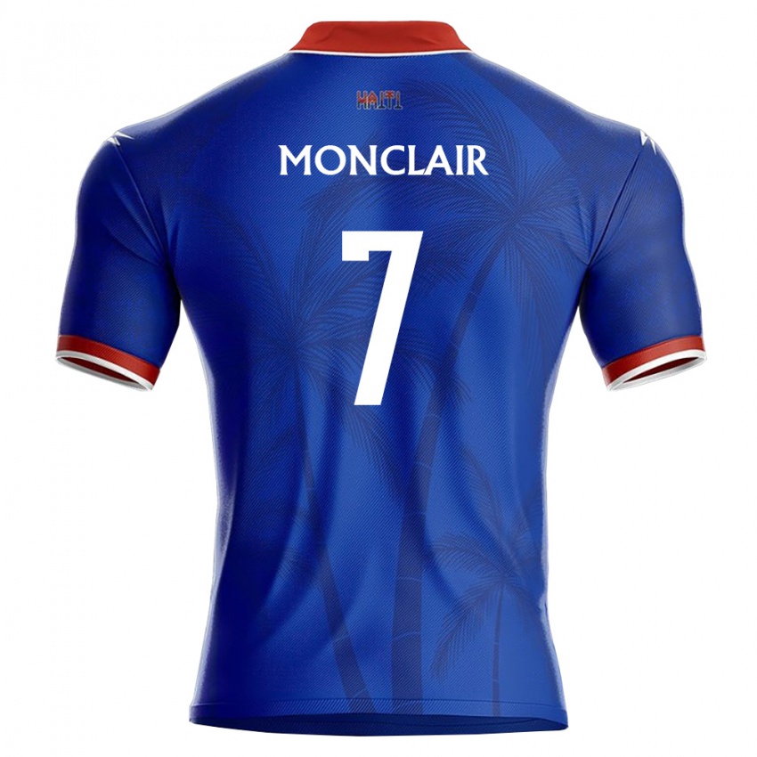 נשים האיטי Jordy Monclair #7 כחול אדום לבן ג'רזי ביתית 26-28 חולצה קצרה