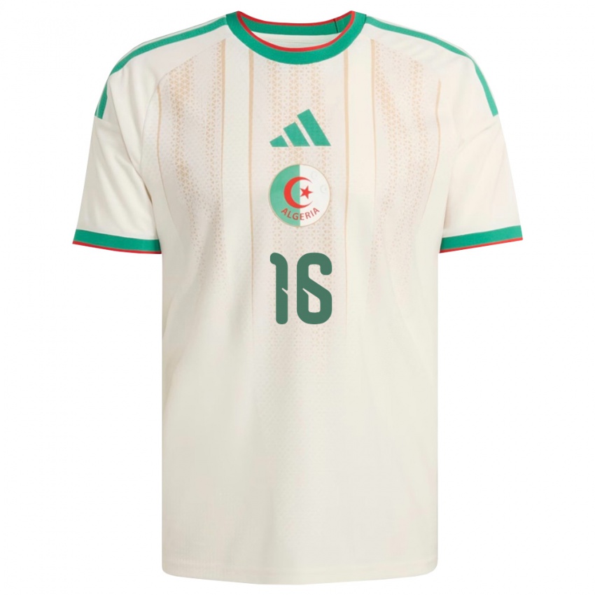 נשים אלג'יריה מוחמד המוש #16 שמנת ירוק אדום ג'רזי ביתית 26-28 חולצה קצרה