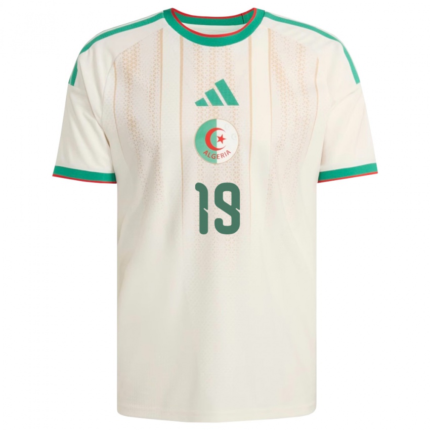 נשים אלג'יריה Mohamed Anis Charchal #19 שמנת ירוק אדום ג'רזי ביתית 26-28 חולצה קצרה