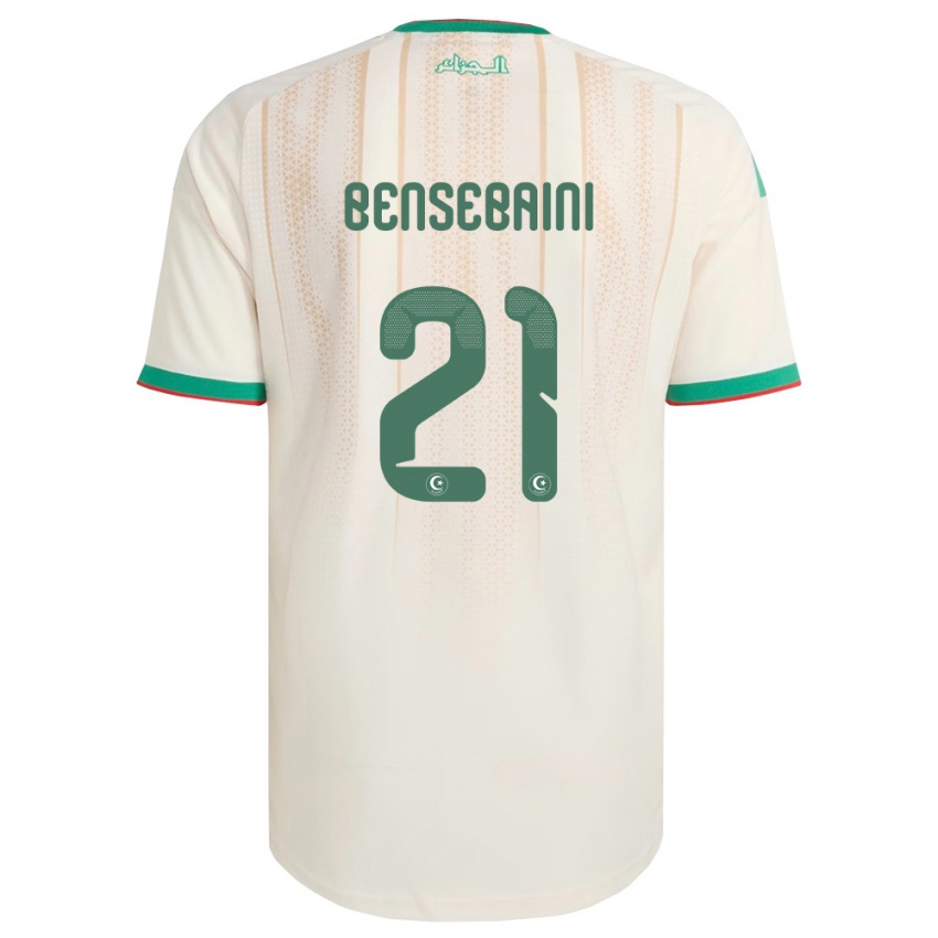 נשים אלג'יריה רמי בנסבאיני #21 שמנת ירוק אדום ג'רזי ביתית 26-28 חולצה קצרה