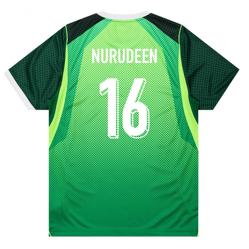 נשים ניגריה Badmus Nurudeen #16 ירוק לבן ג'רזי ביתית 26-28 חולצה קצרה