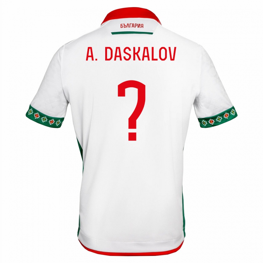 נשים בולגריה Anton Daskalov #0 לבן ירוק אדום ג'רזי ביתית 26-28 חולצה קצרה