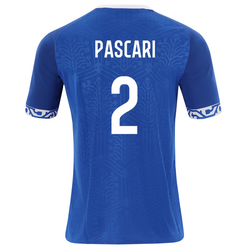 נשים מולדובה Vlad Pascari #2 כחול מלכותי לבן ג'רזי ביתית 26-28 חולצה קצרה