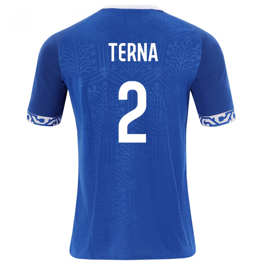נשים מולדובה Gheorghe Terna #2 כחול מלכותי לבן ג'רזי ביתית 26-28 חולצה קצרה