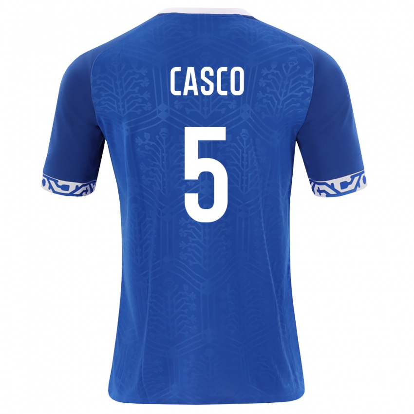 נשים מולדובה Antonii Casco #5 כחול מלכותי לבן ג'רזי ביתית 26-28 חולצה קצרה