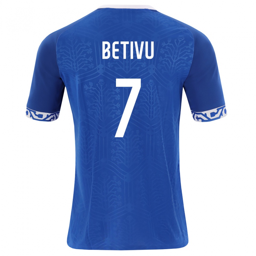 נשים מולדובה Alexandru Bețivu #7 כחול מלכותי לבן ג'רזי ביתית 26-28 חולצה קצרה