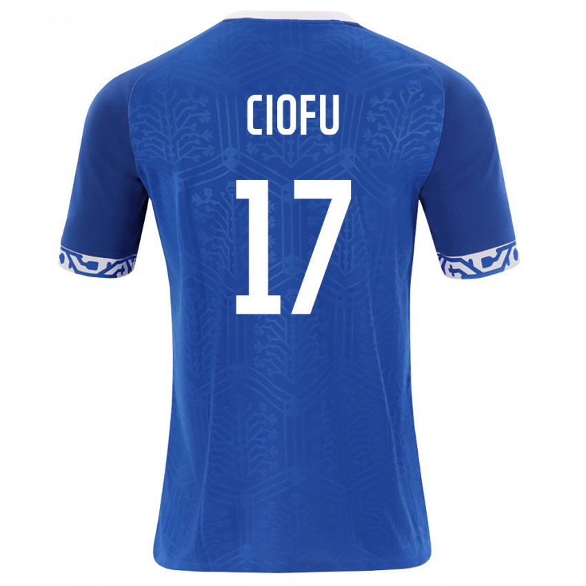 נשים מולדובה Egor Ciofu #17 כחול מלכותי לבן ג'רזי ביתית 26-28 חולצה קצרה