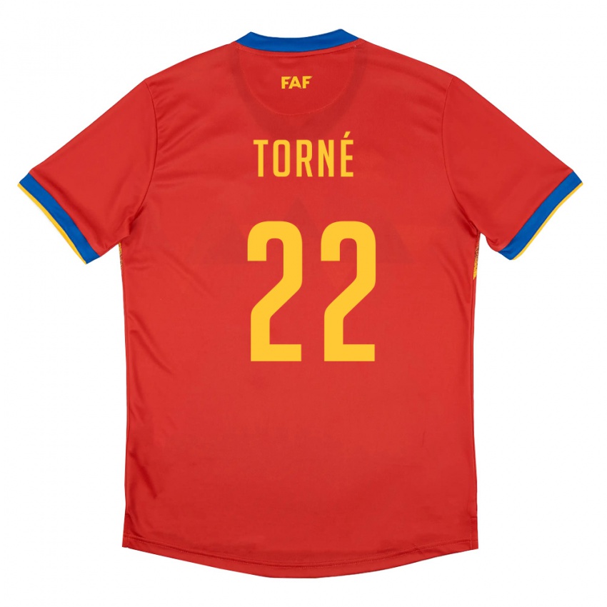 נשים אנדורה Marc Torné #22 אדום כחול צהוב ג'רזי ביתית 26-28 חולצה קצרה