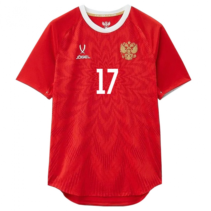 נשים רוסיה Ivan Sorokin #17 אדום לבן חום ג'רזי ביתית 26-28 חולצה קצרה