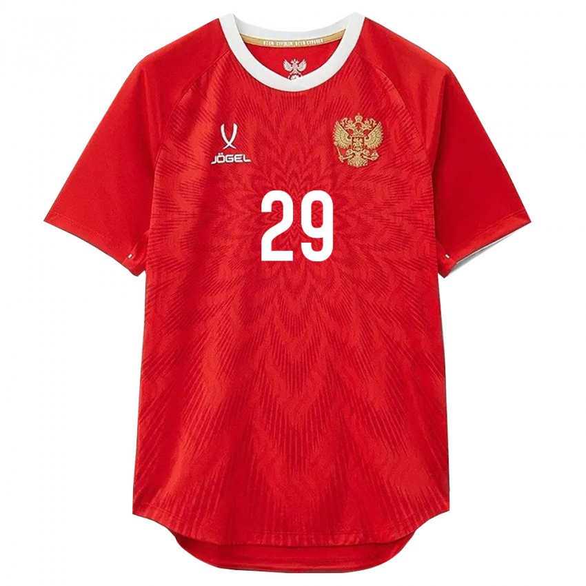 נשים רוסיה מקסים פטרוב #29 אדום לבן חום ג'רזי ביתית 26-28 חולצה קצרה