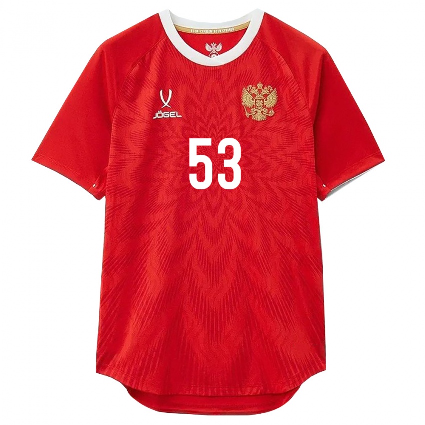 נשים רוסיה אלכסנדר צ'רניקוב #53 אדום לבן חום ג'רזי ביתית 26-28 חולצה קצרה