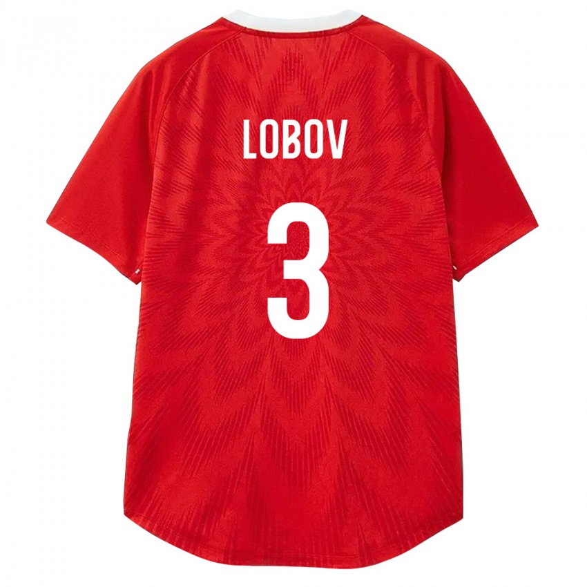 נשים רוסיה ניקיטה לובוב #3 אדום לבן חום ג'רזי ביתית 26-28 חולצה קצרה