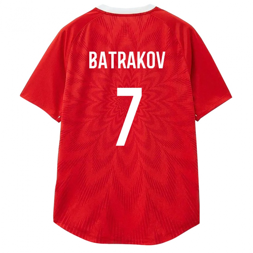 נשים רוסיה אלכסיי בטרקוב #7 אדום לבן חום ג'רזי ביתית 26-28 חולצה קצרה