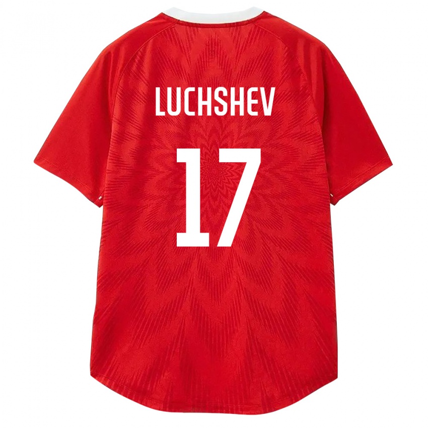 נשים רוסיה Aleksandr Luchshev #17 אדום לבן חום ג'רזי ביתית 26-28 חולצה קצרה