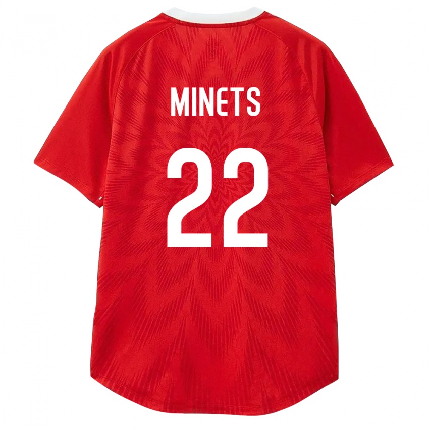 נשים רוסיה Matvey Minets #22 אדום לבן חום ג'רזי ביתית 26-28 חולצה קצרה