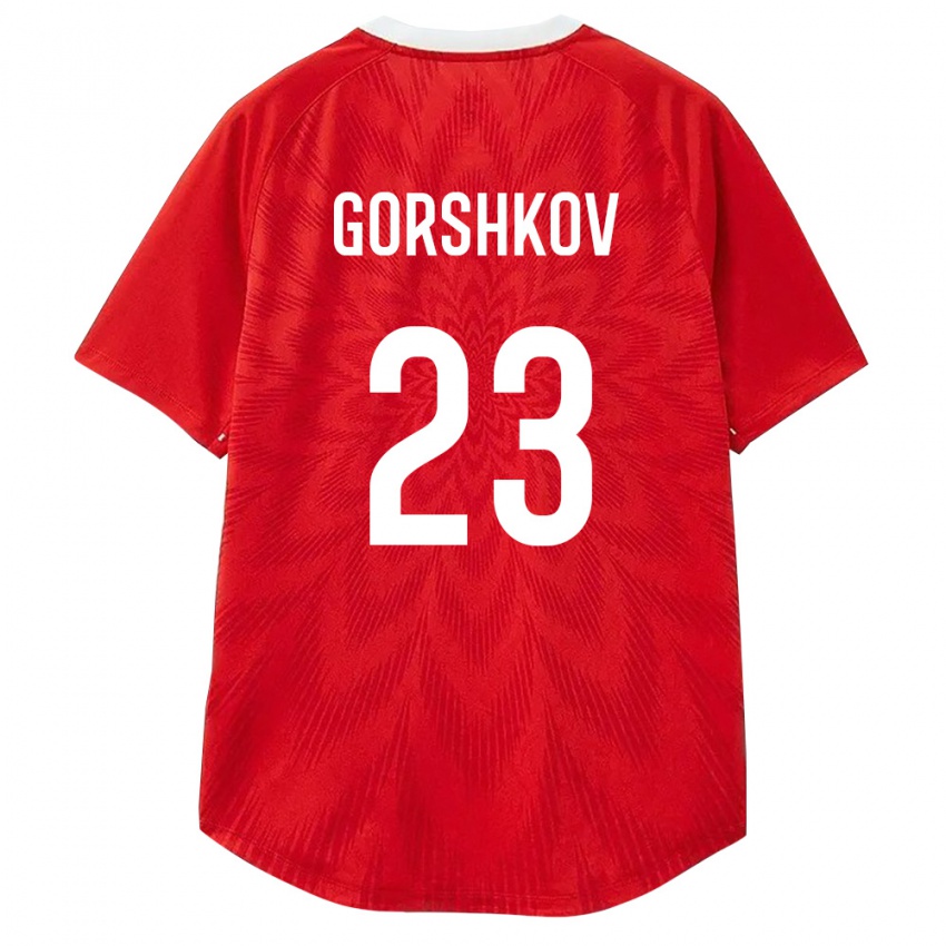נשים רוסיה יורי גורשקוב #23 אדום לבן חום ג'רזי ביתית 26-28 חולצה קצרה