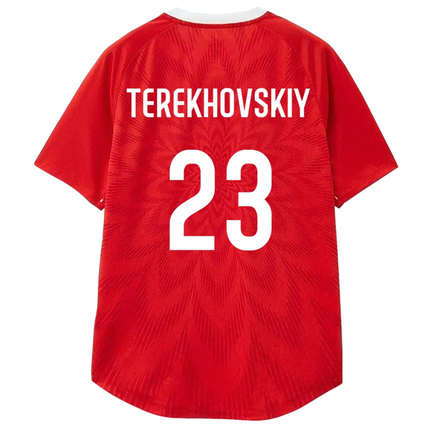 נשים רוסיה Ignat Terekhovskiy #23 אדום לבן חום ג'רזי ביתית 26-28 חולצה קצרה